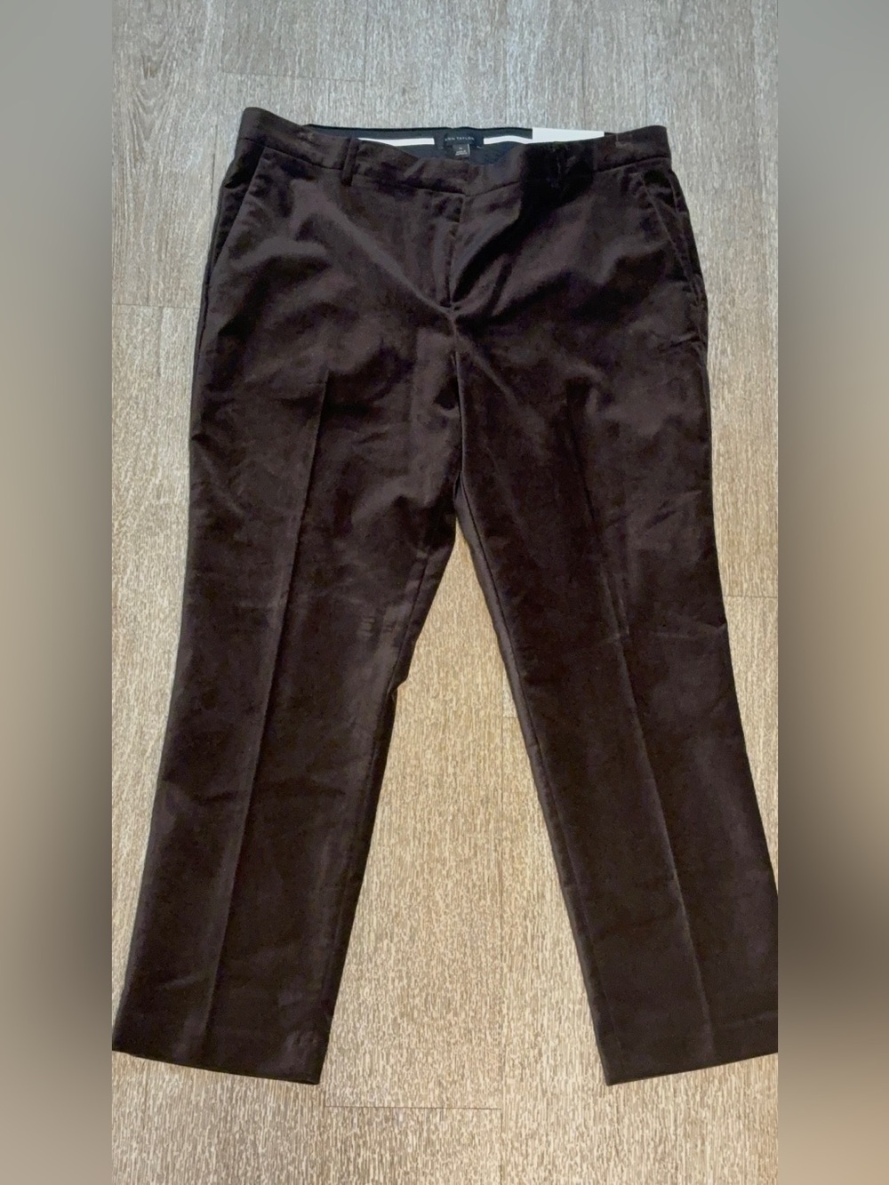 ANN TAYLOR BLACK VELVET “THE ANKLE” TROUSER SIZE 14